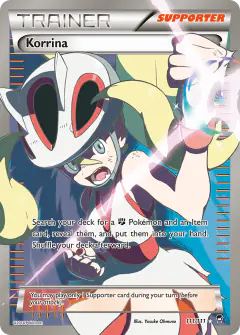Korrina Rare Ultra card from Furious Fists