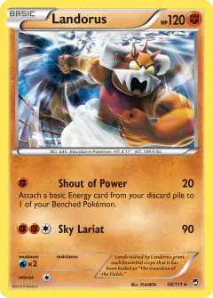 Landorus Rare Holo card from Furious Fists