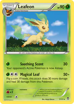 Leafeon Rare card from Furious Fists