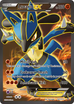 Lucario-EX Rare Ultra card from Furious Fists