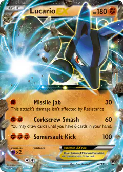 Lucario-EX Rare Holo EX card from Furious Fists