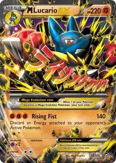 M Lucario-EX Rare Holo EX card from Furious Fists