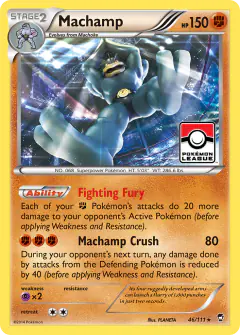 Machamp Rare Holo card from Furious Fists