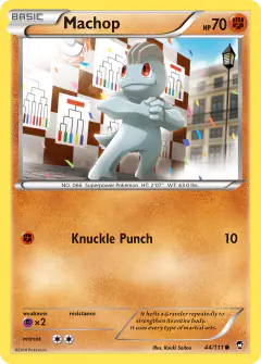 Machop Common card from Furious Fists