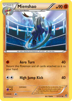 Mienshao Uncommon card from Furious Fists