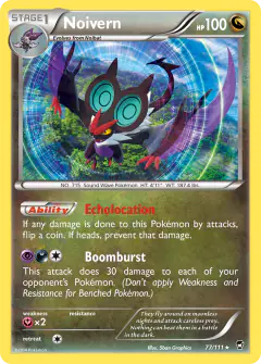 Noivern Rare Holo card from Furious Fists