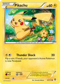 Pikachu Common card from Furious Fists