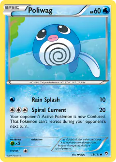 Poliwag Common card from Furious Fists