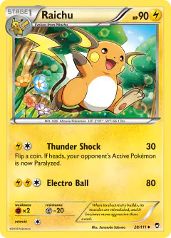 Raichu Uncommon card from Furious Fists