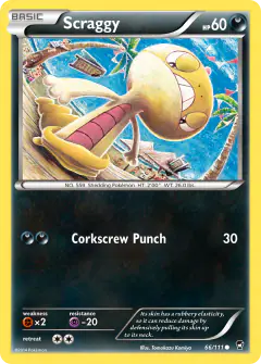 Scraggy Common card from Furious Fists