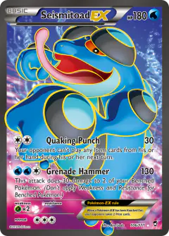Seismitoad-EX Rare Ultra card from Furious Fists