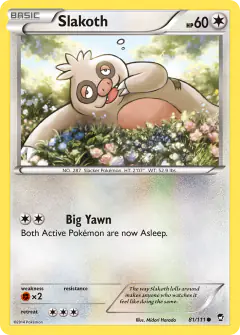 Slakoth Common card from Furious Fists