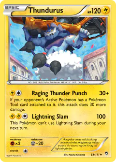 Thundurus Rare card from Furious Fists