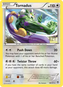 Tornadus Rare card from Furious Fists