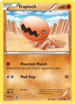 Trapinch Common card from Furious Fists