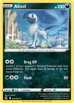 Absol Rare card from Fusion Strike