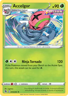 Accelgor Rare card from Fusion Strike