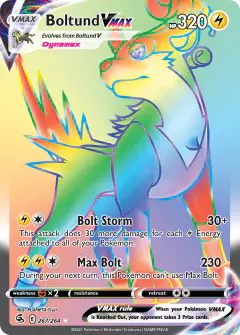 Boltund VMAX Rare Rainbow card from Fusion Strike