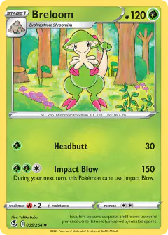 Breloom Uncommon card from Fusion Strike
