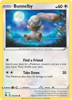 Bunnelby Common card from Fusion Strike