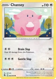 Chansey Common card from Fusion Strike