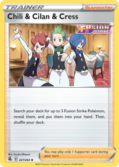 Chili & Cilan & Cress Uncommon card from Fusion Strike