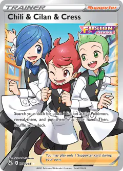 Chili & Cilan & Cress Rare Ultra card from Fusion Strike