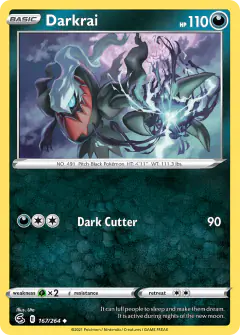 Darkrai Uncommon card from Fusion Strike