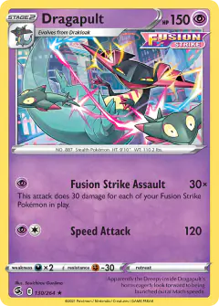 Dragapult Rare Holo card from Fusion Strike