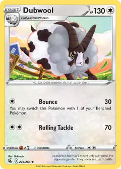 Dubwool Uncommon card from Fusion Strike