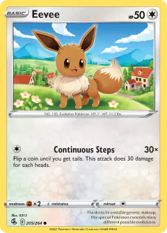Eevee Common card from Fusion Strike