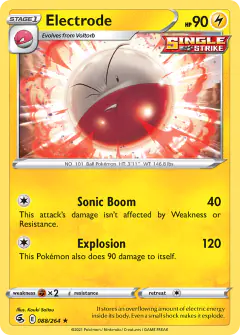 Electrode Rare card from Fusion Strike