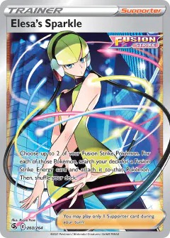 Elesa's Sparkle Rare Ultra card from Fusion Strike