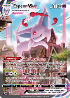 Espeon VMAX Rare Rainbow card from Fusion Strike