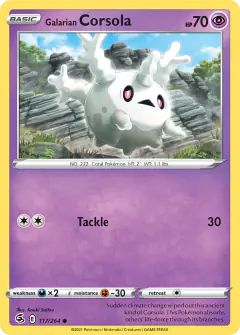 Galarian Corsola Common card from Fusion Strike