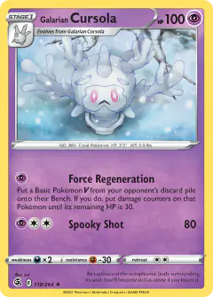 Galarian Cursola Rare card from Fusion Strike