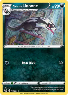 Galarian Linoone Uncommon card from Fusion Strike