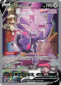 Genesect V Rare Ultra card from Fusion Strike