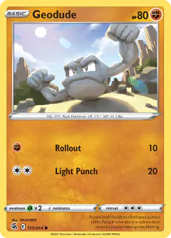 Geodude Common card from Fusion Strike