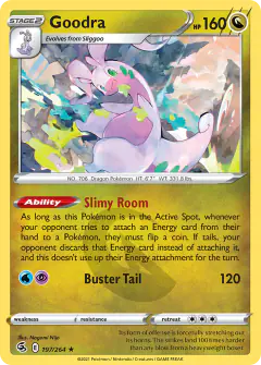 Goodra Rare card from Fusion Strike