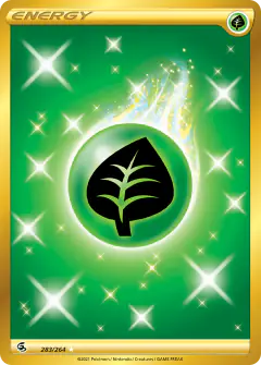Grass Energy Rare Secret card from Fusion Strike