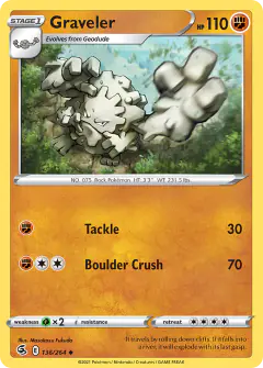 Graveler Uncommon card from Fusion Strike