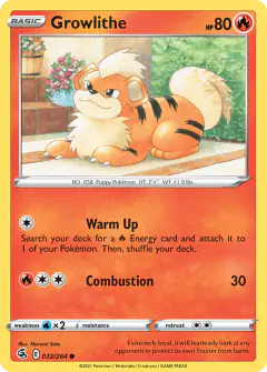 Growlithe Common card from Fusion Strike
