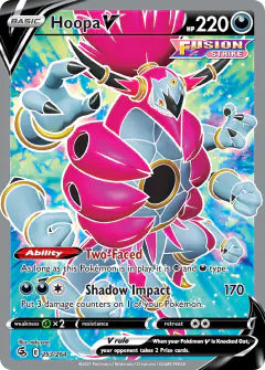 Hoopa V Rare Ultra card from Fusion Strike