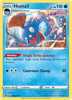 Huntail Rare card from Fusion Strike