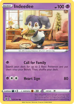 Indeedee Common card from Fusion Strike