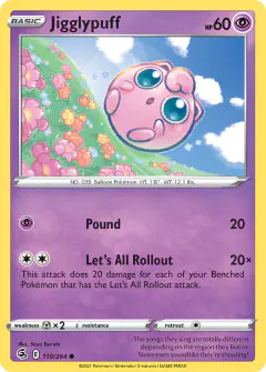 Jigglypuff Common card from Fusion Strike