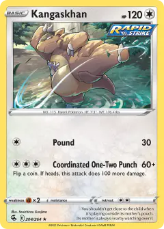 Kangaskhan Rare card from Fusion Strike