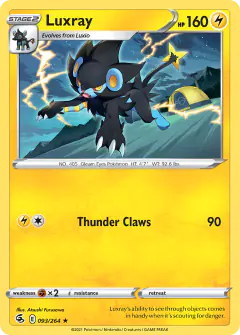 Luxray Rare card from Fusion Strike