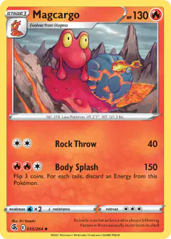 Magcargo Uncommon card from Fusion Strike